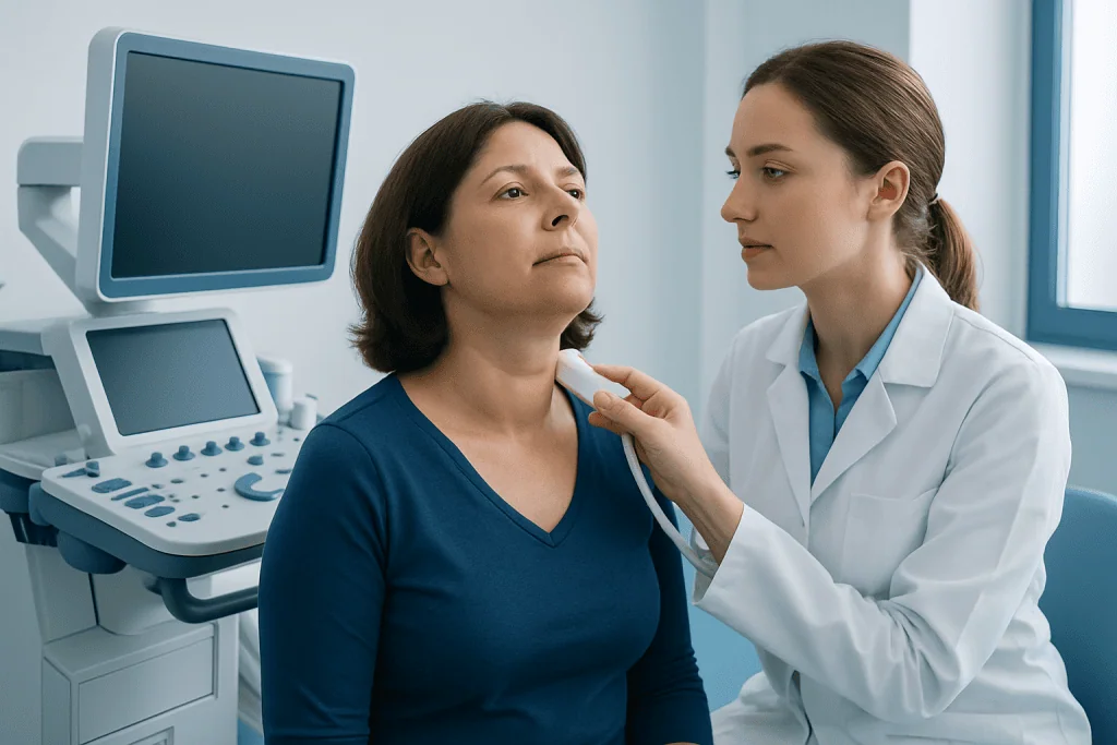 How a goiter may feel and look — thyroid enlargement goiter