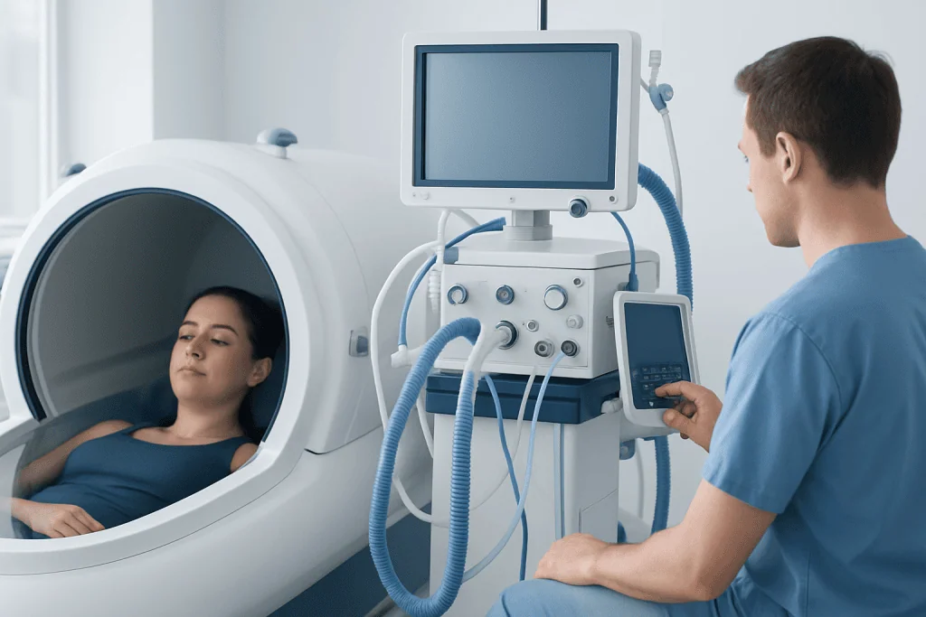 Patient undergoing MRI scan at Acibadem Hospital for diagnostic imaging.