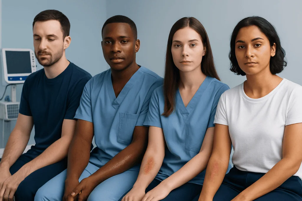 How a second degree burn looks on different skin tones — images of second degree burns