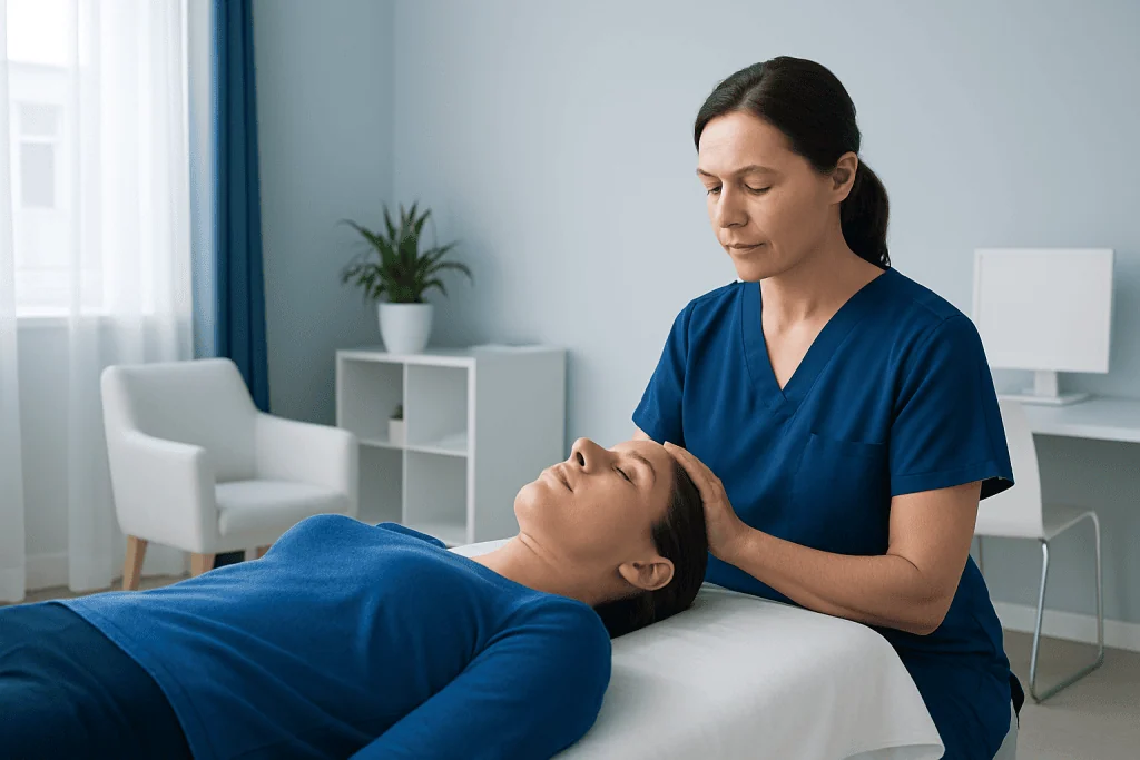 How a session is typically performed — craniosacral therapy