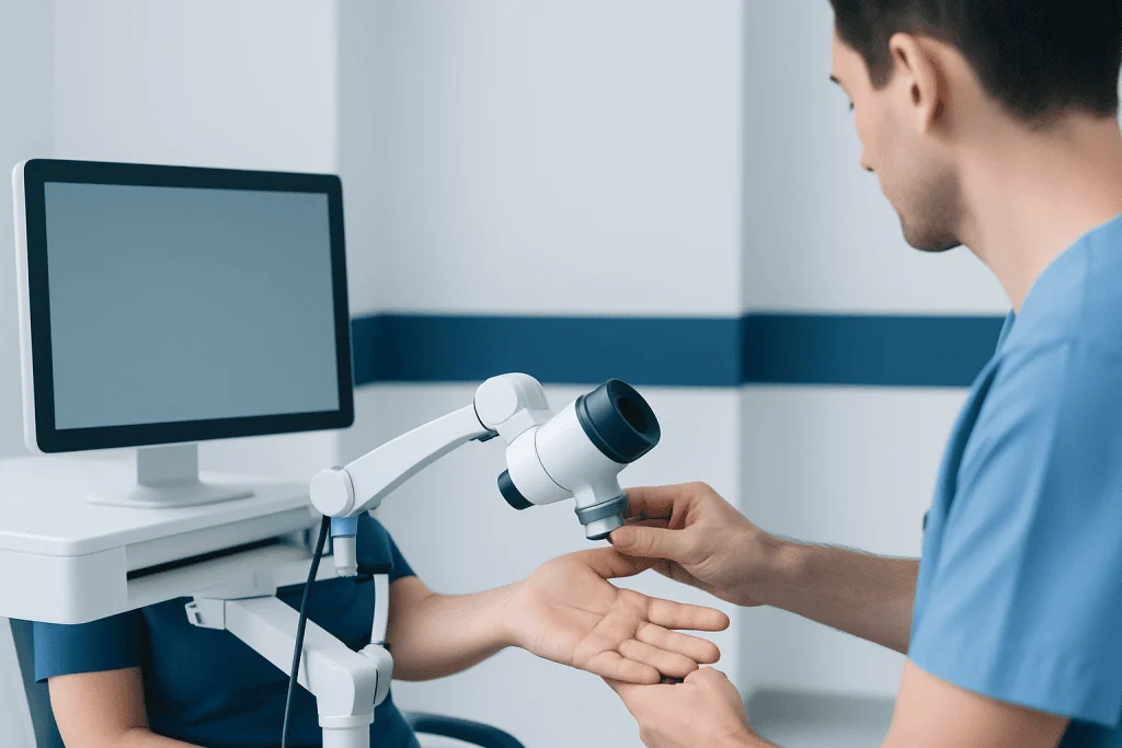 How a skin fissure feels and looks — skin fissure