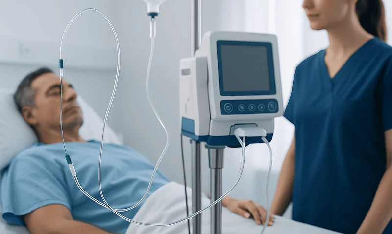 Catheter: A Complete Medical Overview 3 Patient connected to medical monitor in hospital bed with nurse nearby.