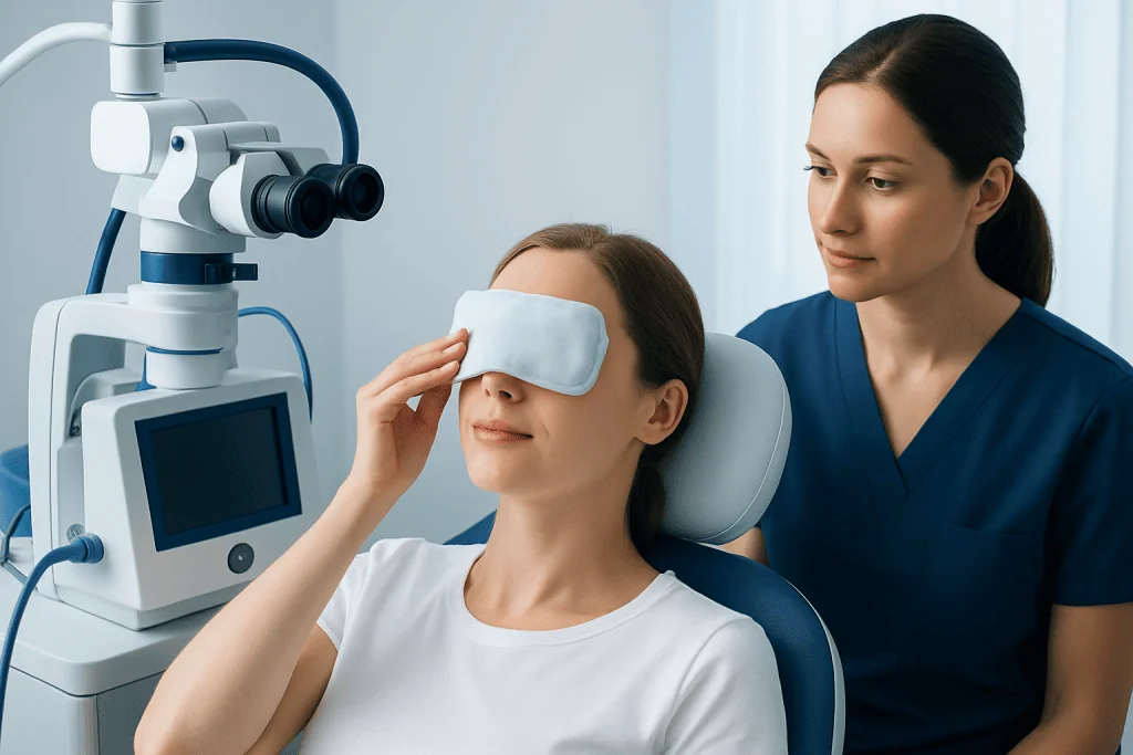 How cooling affects the eye area — cold compress for eye redness