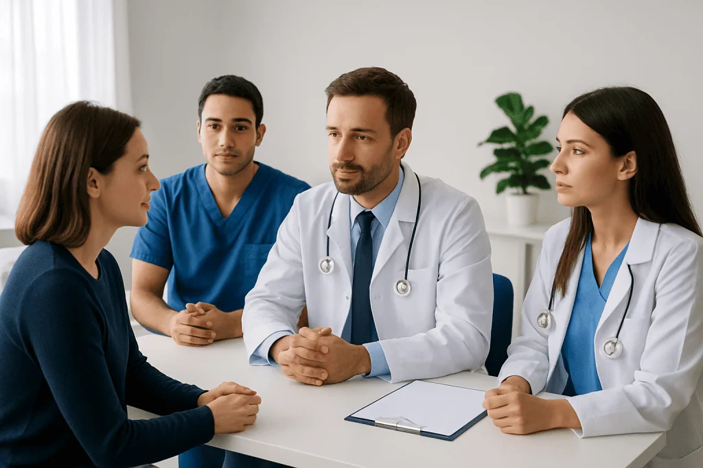 Medical consultation with a multidisciplinary team at Acibadem Hospitals.