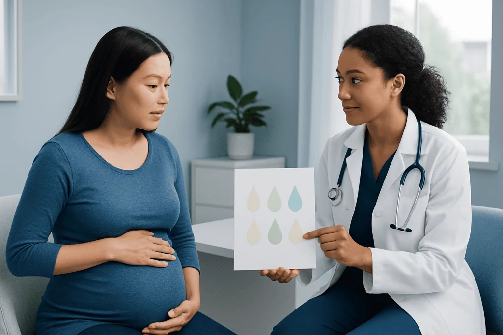 How discharge can change by color, texture, and amount — pregnancy discharge