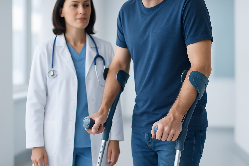 How forearm crutches work — forearm crutches