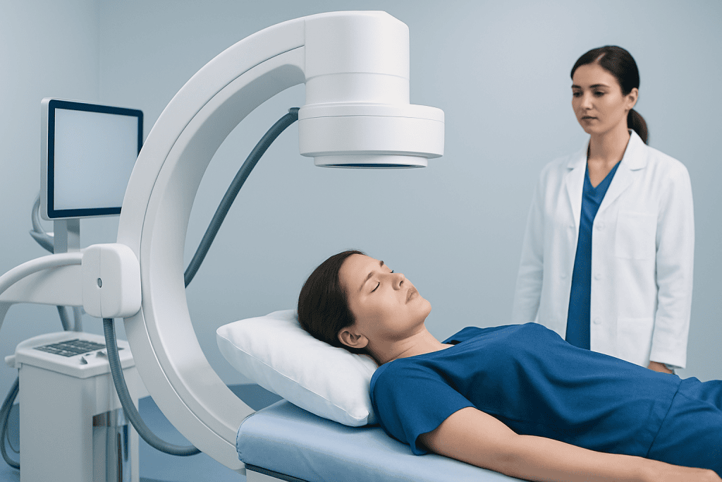 Patient undergoing MRI scan at Acibadem Hospital for neurological assessment.