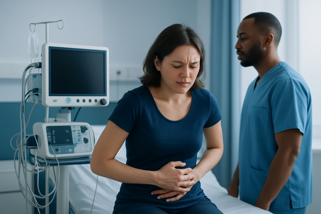 How it can feel: common symptoms and patterns — muscle spasm in tummy