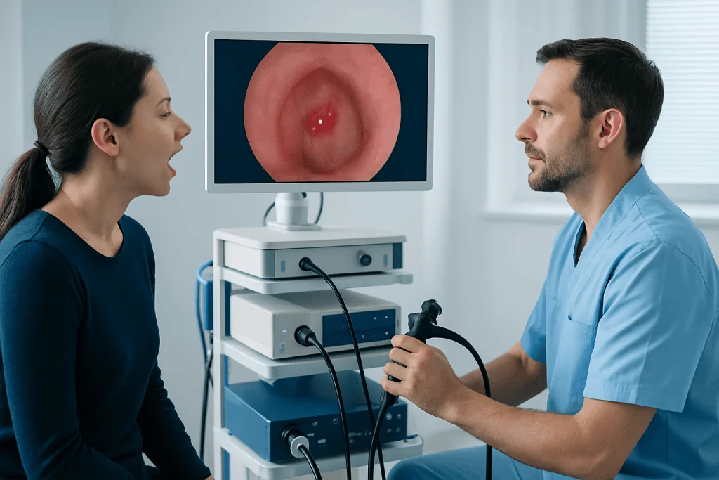 How it may look and feel — red pimple in back of throat