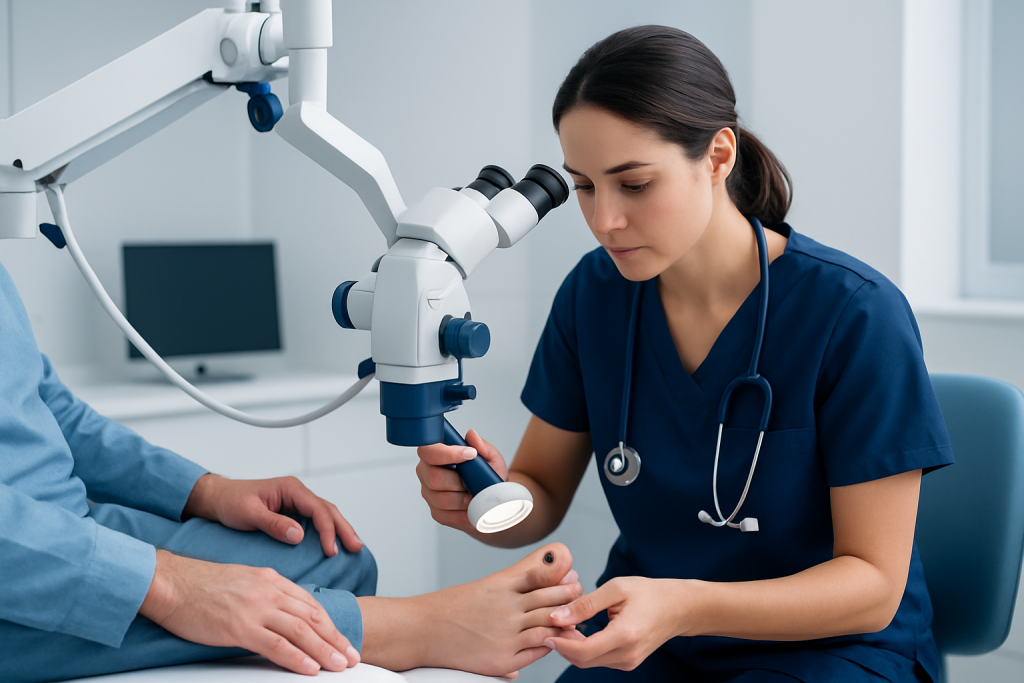 How it may look and feel — black spot on toenail