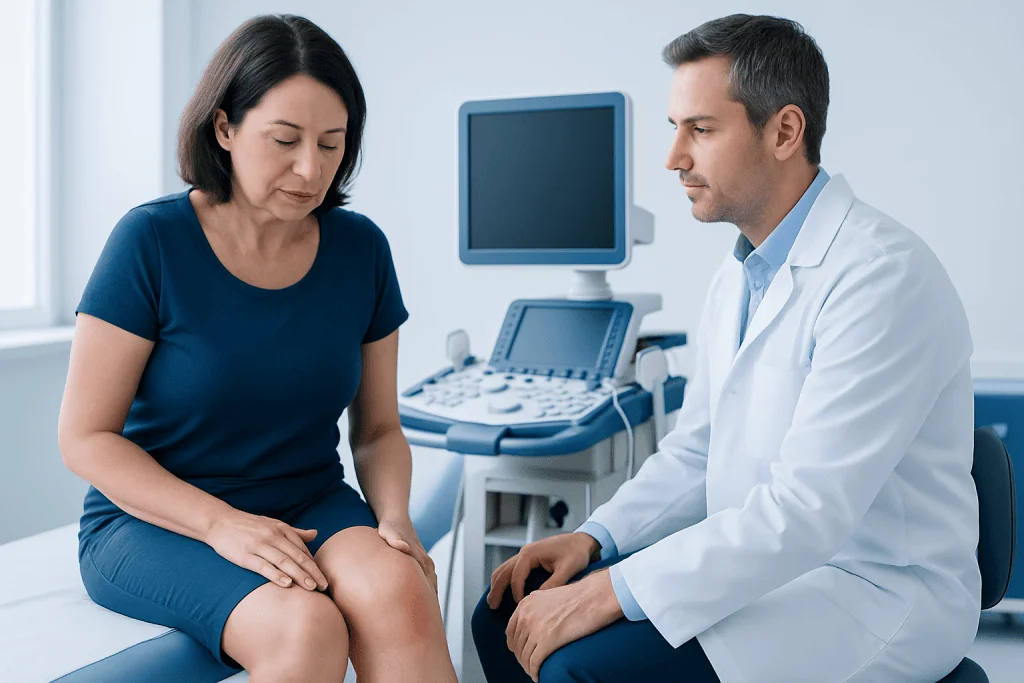How knee swelling can feel and look — swollen knee