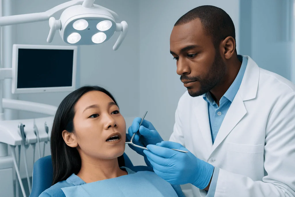 How normal and abnormal gum pigmentation differ — black patches on gums