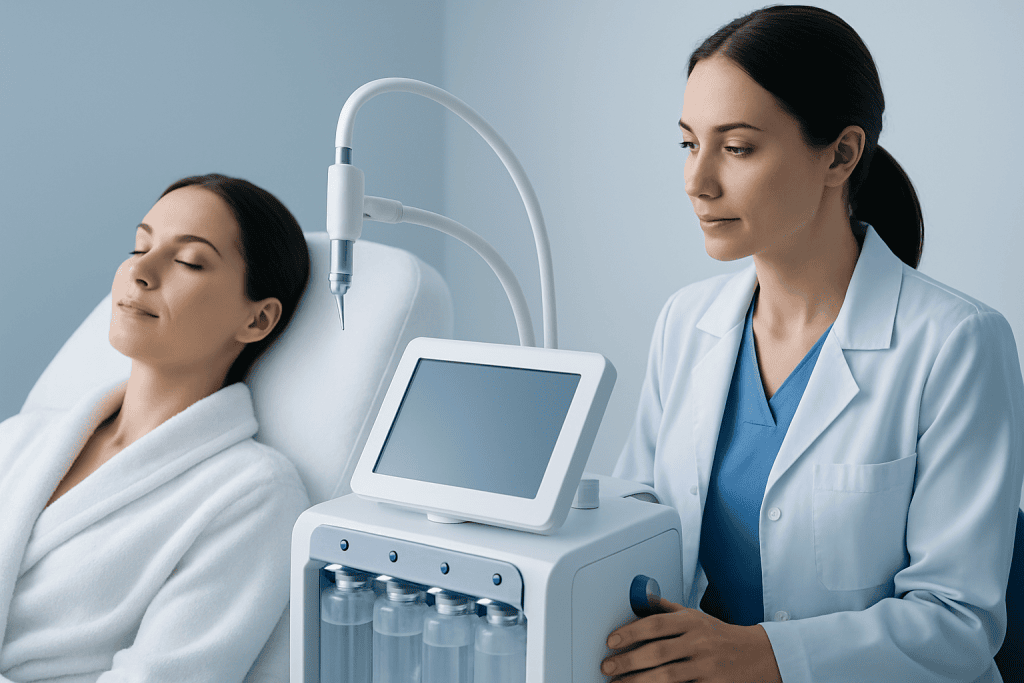 Medical aesthetic treatment with advanced equipment at Acibadem Hospitals Group.