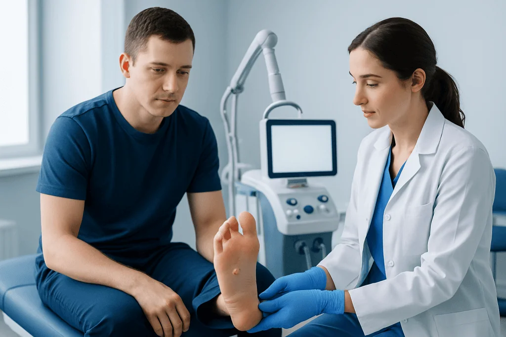 How plantar warts look and feel — plantar wart