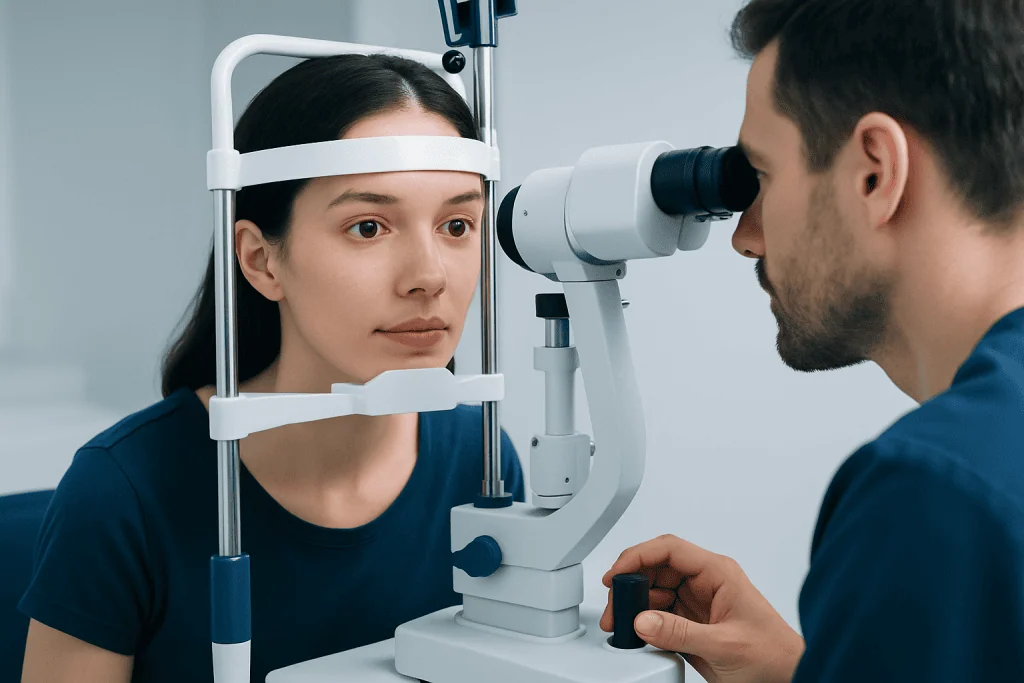 How pupils normally work — eyes dilated