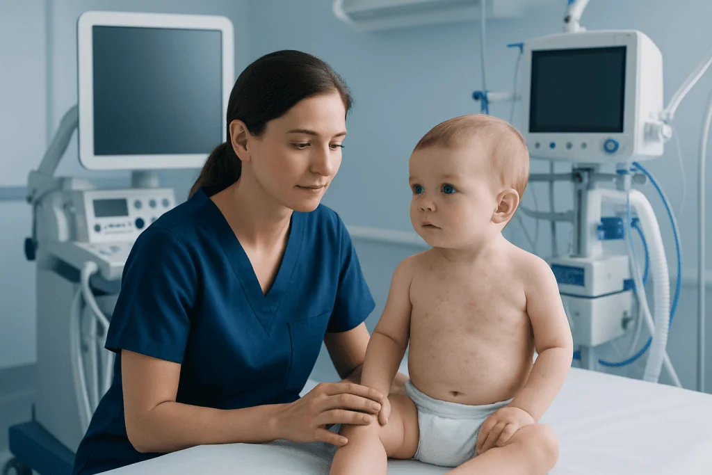 How roseola typically appears — roseola