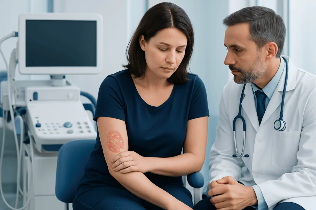 How skin plaques can look and feel — skin plaque