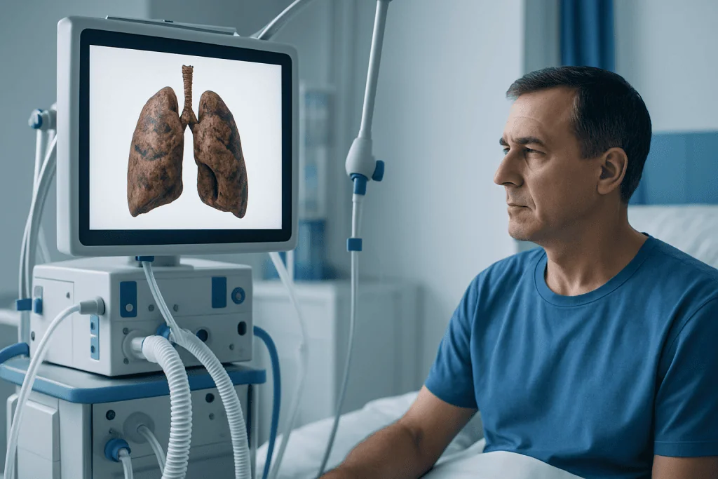 How smoking changes the lungs over time — lungs from a smoker