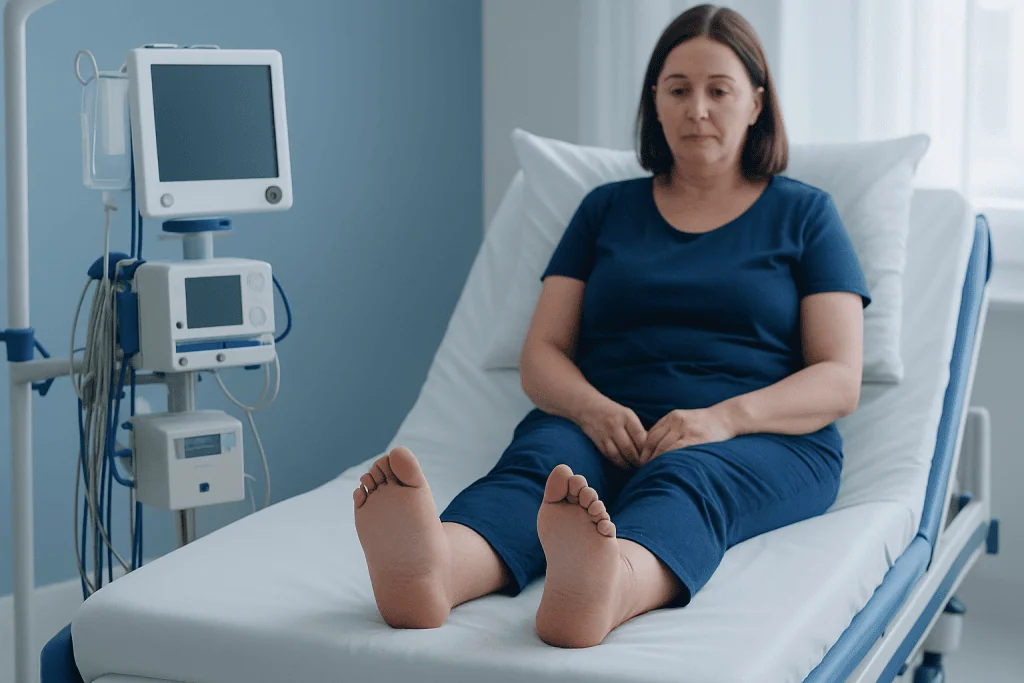 How swollen feet can feel and look — swollen feet