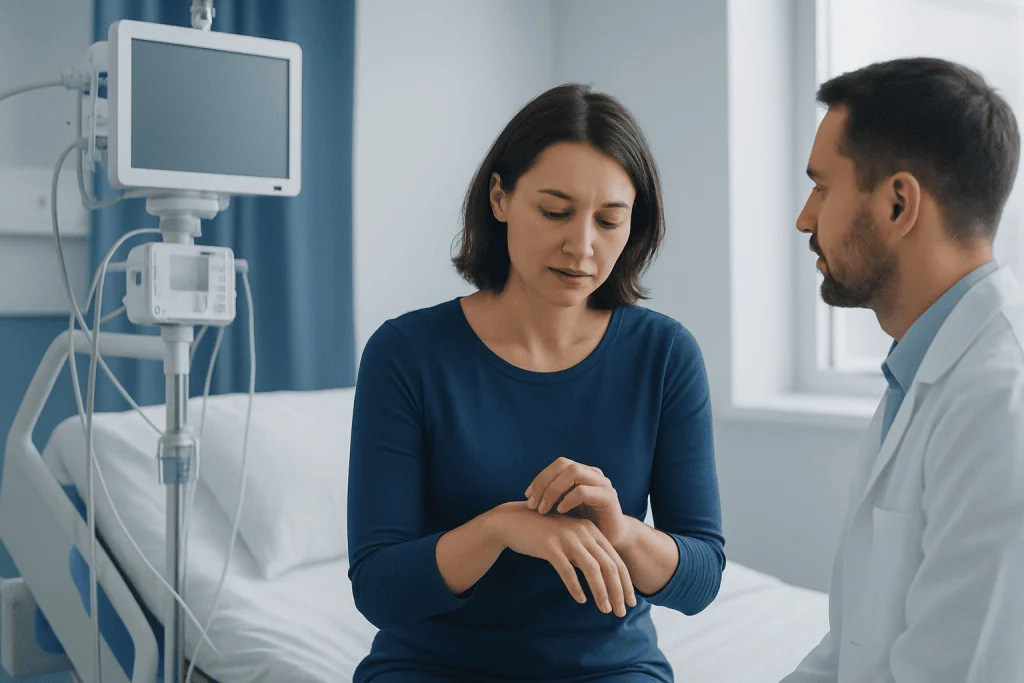 How symptoms can appear — right hand itching meaning