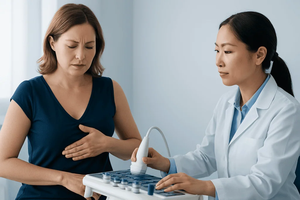 How symptoms can appear — itchy breast