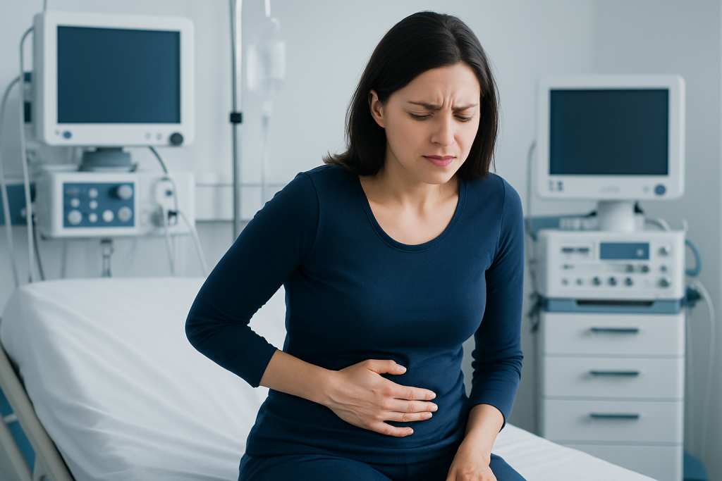 How the pain may feel and symptoms that can happen with it — sharp pulling pain in belly button female