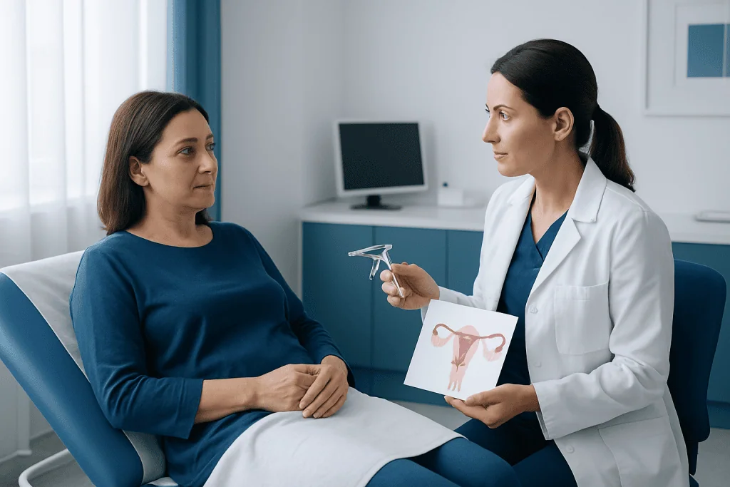 How the procedure is performed — endometrial biopsy