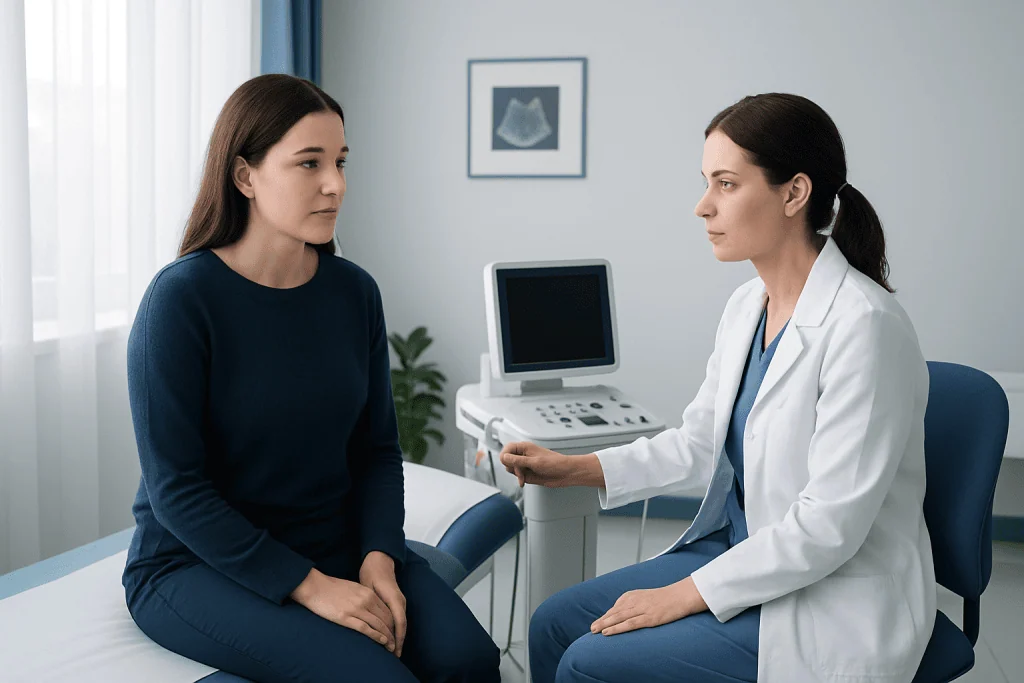 How the procedure is performed — sonohysterogram