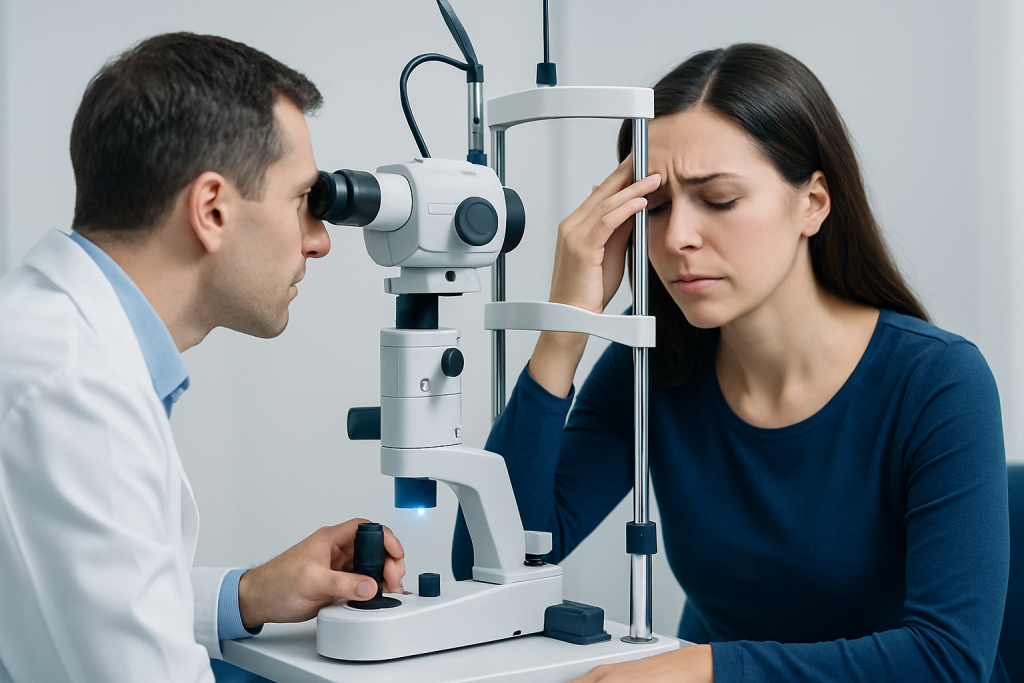 How the symptoms can feel — headache eyesight blurry