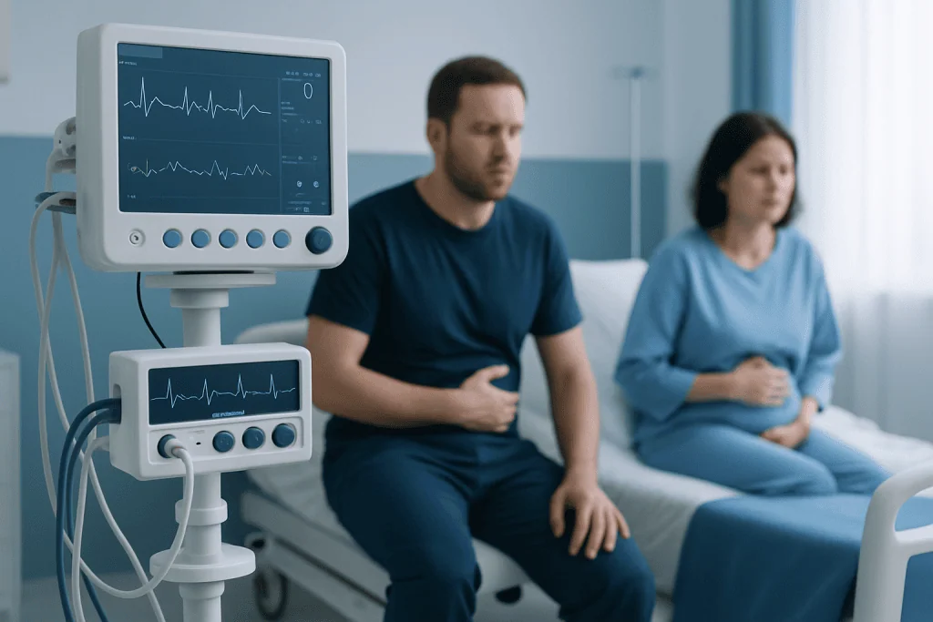 How the symptoms may feel — belching and diarrhea