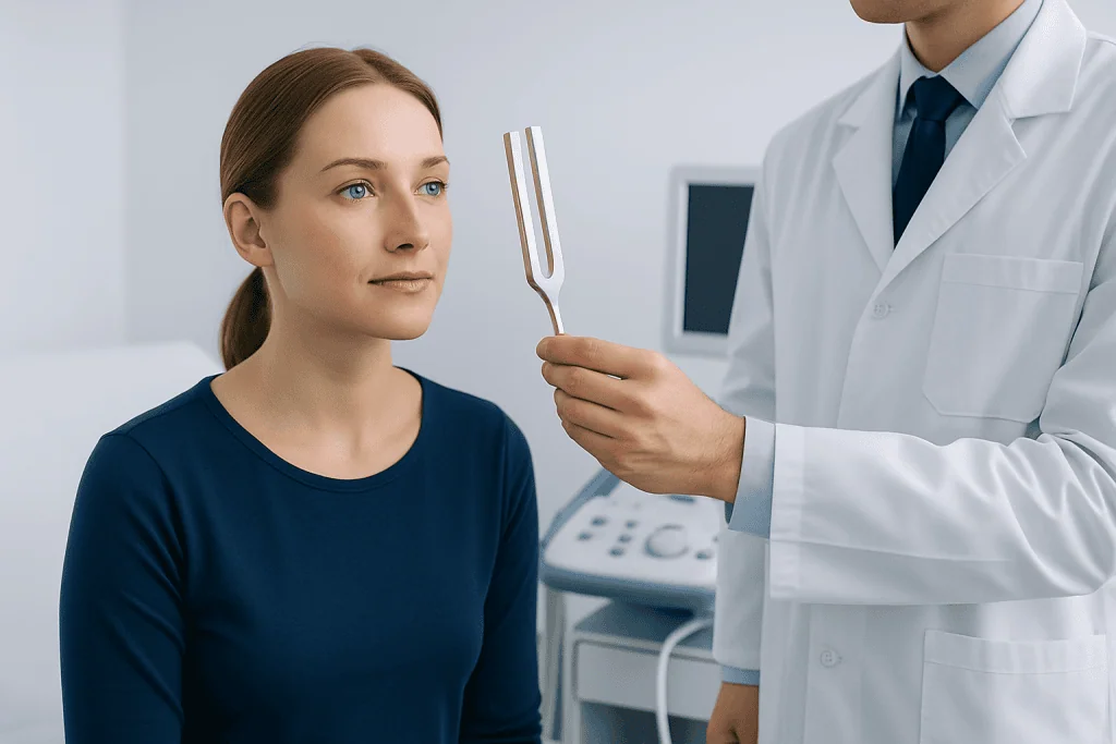 How the test is performed — rinne test