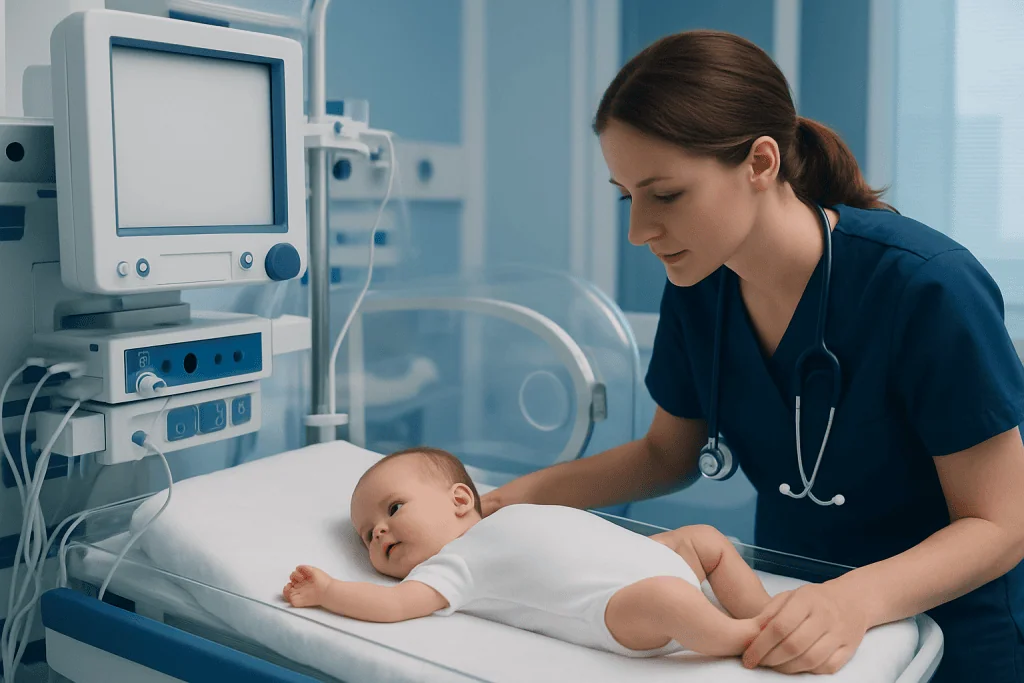 How the tonic neck reflex appears in babies — tonic neck reflex
