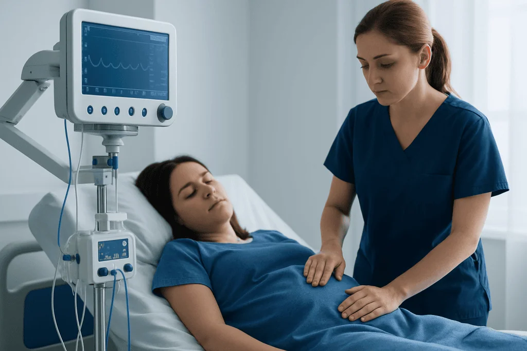 How the uterus normally stops bleeding after birth — atonia uterine