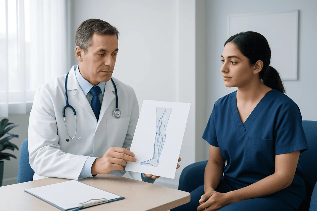 How the venogram procedure is performed — venogram