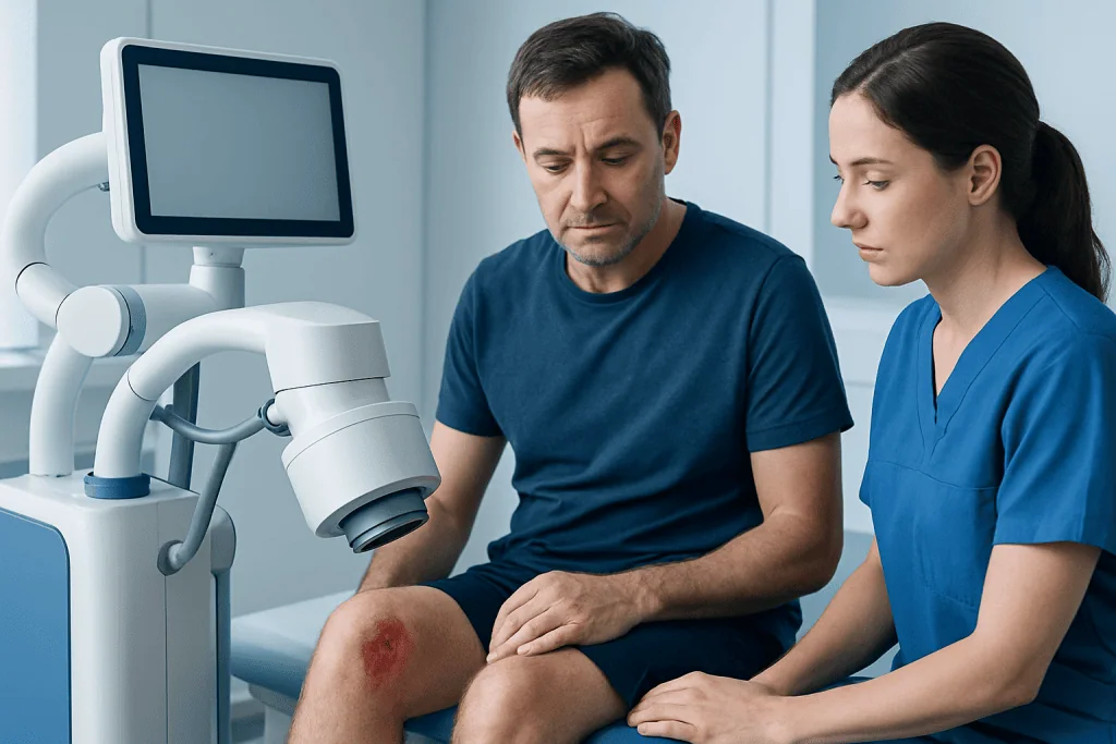 How they can look and feel — ulcerated sores on skin