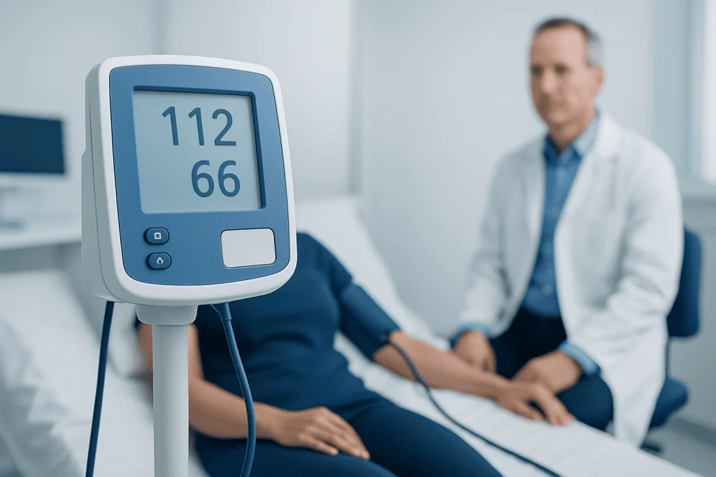How this reading is classified — 112/66 blood pressure