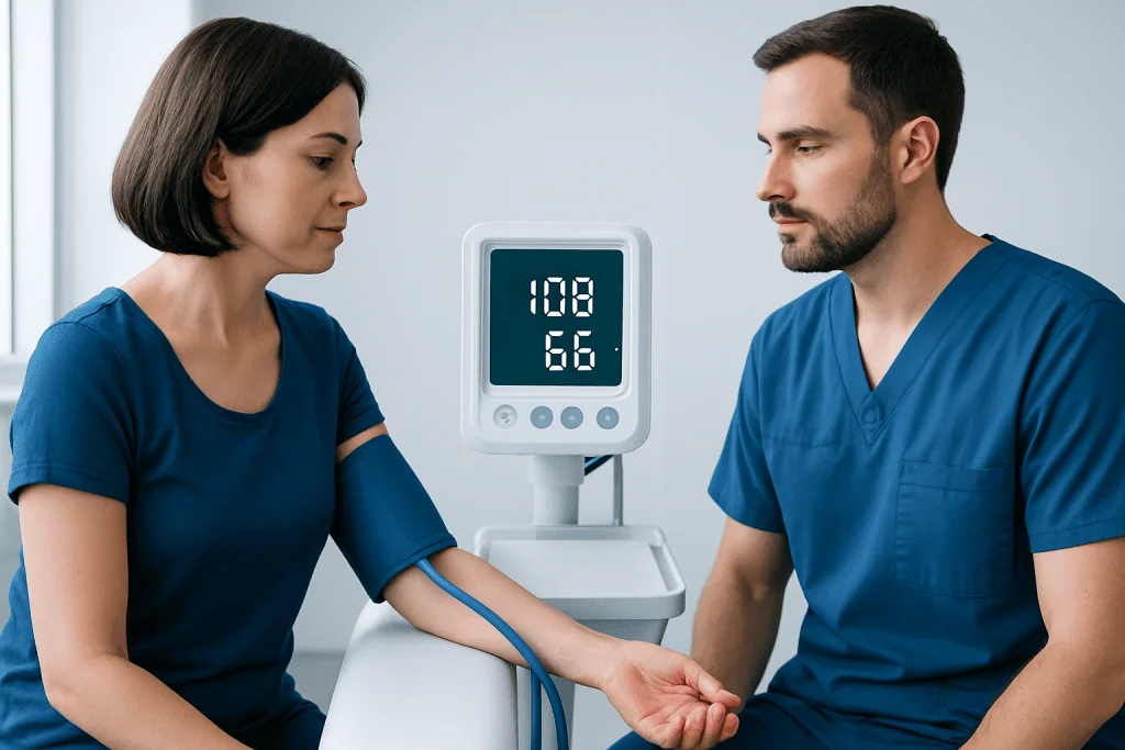 How this reading is classified — 108/66 blood pressure