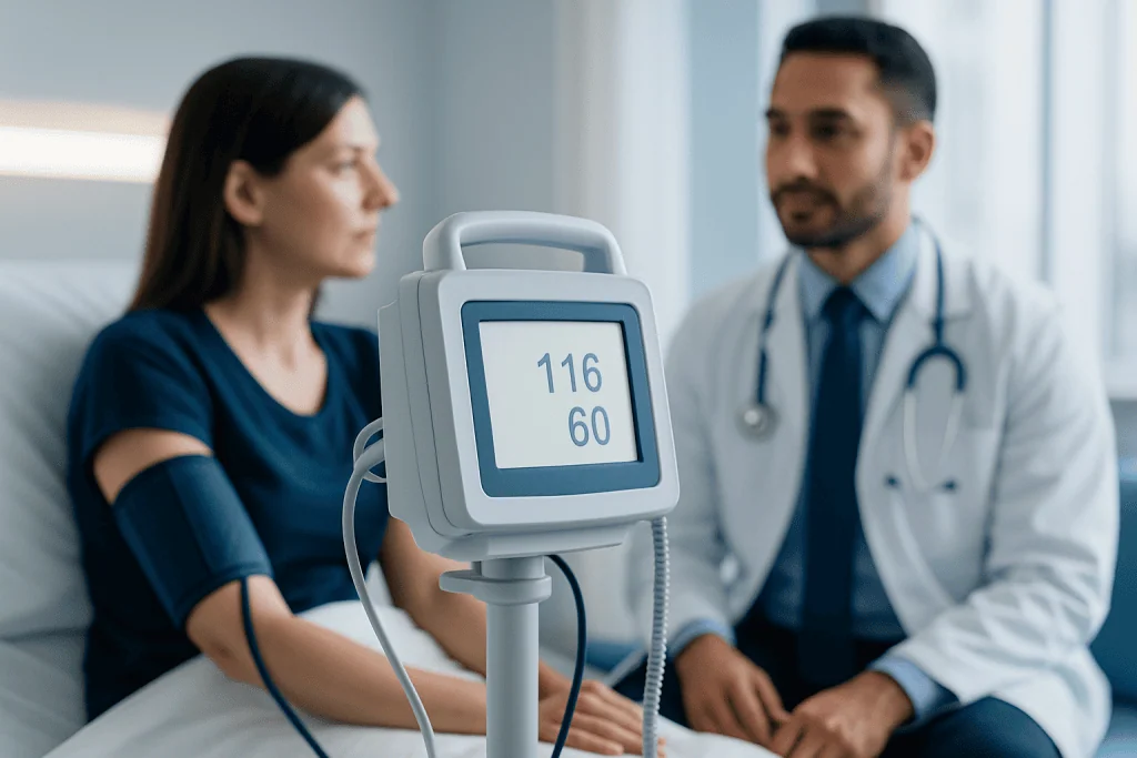 How this reading is classified — 116/60 blood pressure
