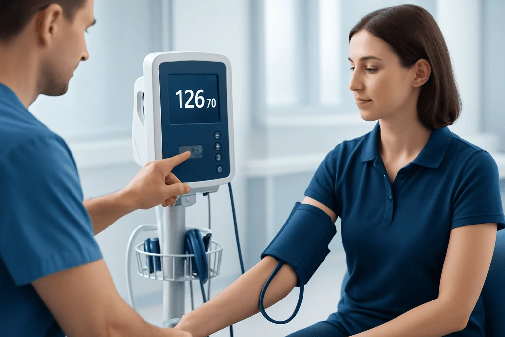How this reading is classified — 126/70 blood pressure