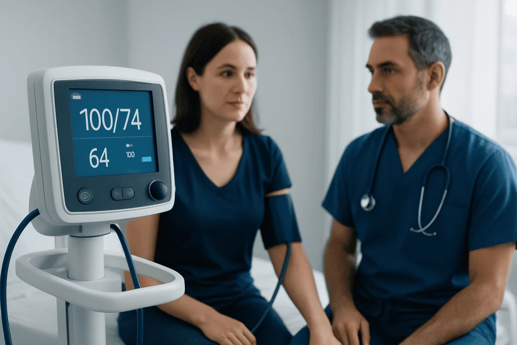 How this reading is classified — 100/74 blood pressure