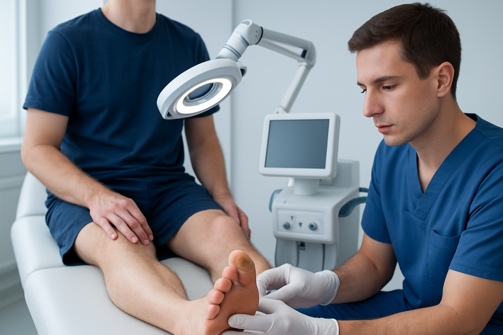 How toenail discoloration can look and feel — toenail discoloration