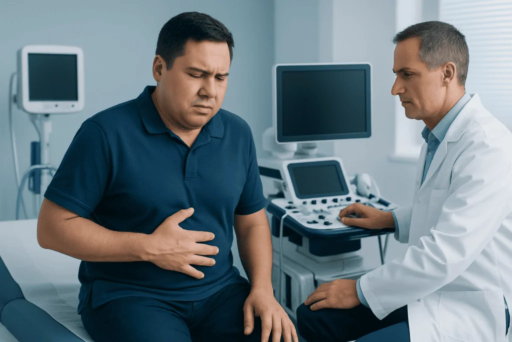 How upper abdominal pain may feel — upper abdominal pain