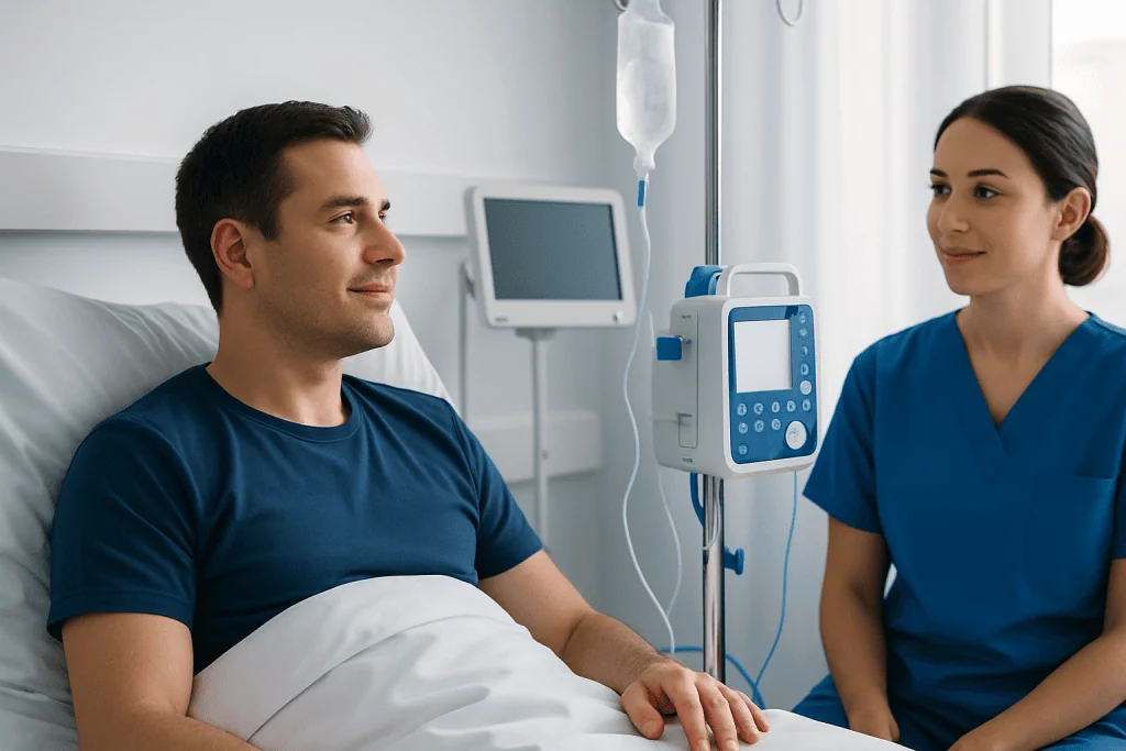 Know when you are fit to fly — prepare for discharge and flight home after treatment