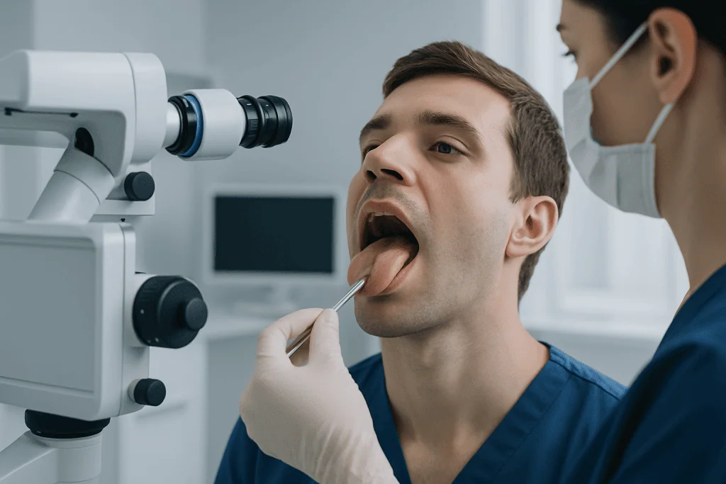 Normal anatomy under the tongue — under tongue