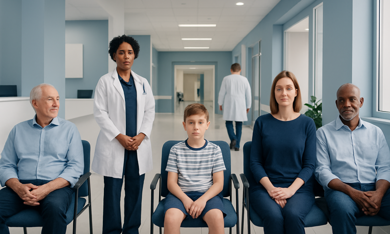 Normal Hematocrit by Age: Charts, Ranges, and What Your Numbers Mean 18 Medical team with patients in a hospital waiting area.