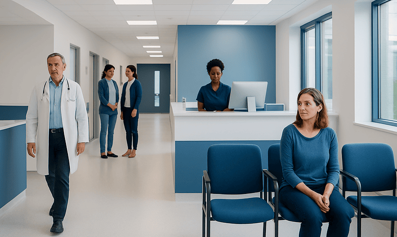 Paroxysmal Nocturnal Dyspnea: A Complete Medical Overview 8 Hospital waiting area with patients and staff at Acibadem Hospitals Group.