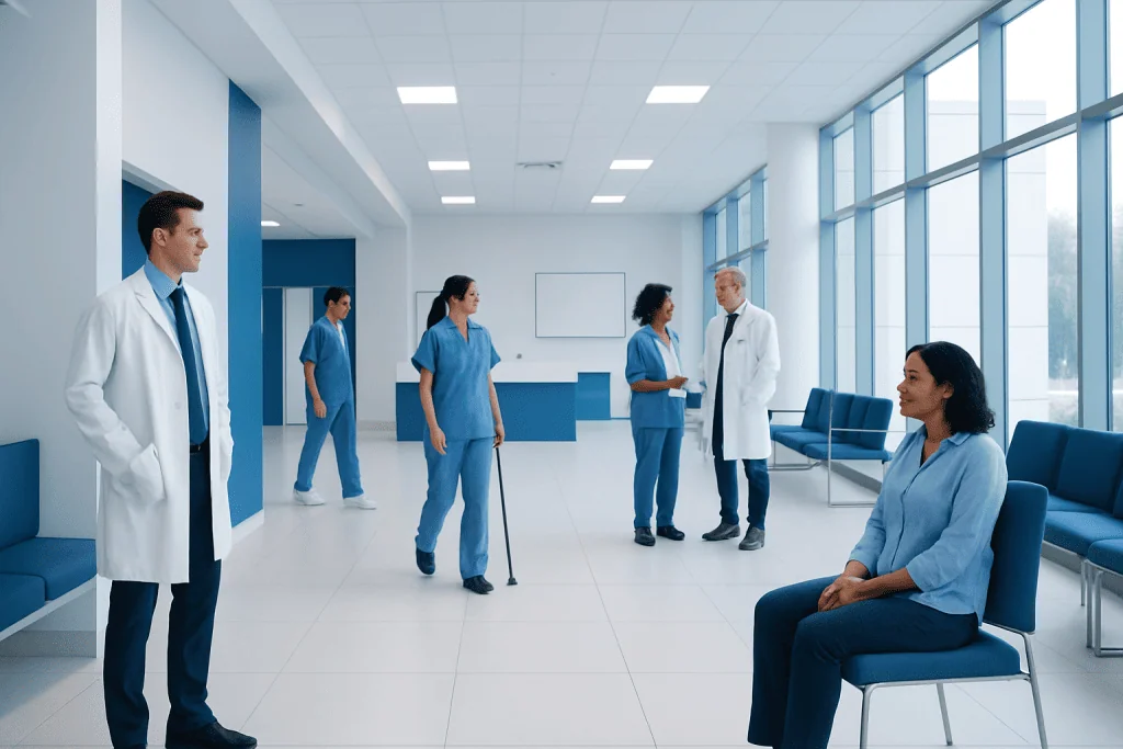 Tricalcium Phosphate — Explained by Medical Evidence, Not Myths 1 Medical team in hospital corridor with patients and staff.