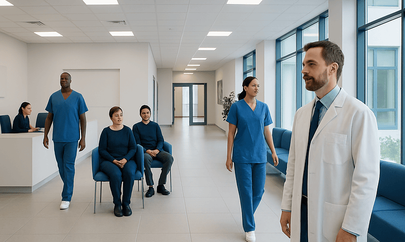 Medical team waiting area at Acibadem Hospitals Group.