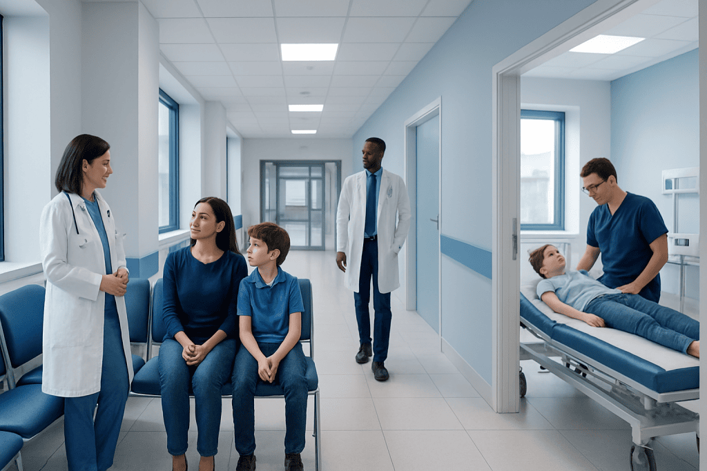Neurological Sleep Disorders in Children: Signs That Need Specialist Assessment 1 Pediatric sleep disorder consultation in a hospital setting with doctors and children.