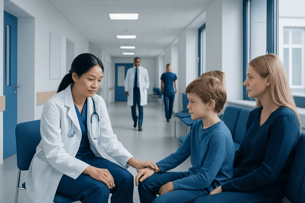 When Seizures Do Not Respond to Medication: Options for Pediatric Epilepsy 1 Pediatric consultation at Acibadem Hospital with doctor and young patient.